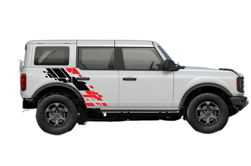 Side upgraded graphics decals compatible with Ford Bronco - Image 2