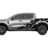 Skull shredded decals and side graphics compatible with Ford Ranger