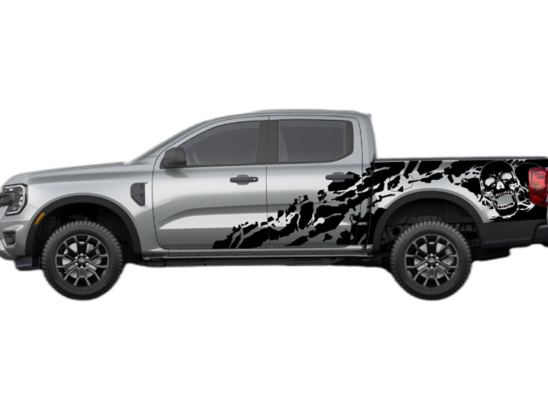 Skull Shredded Decals and Side Graphics for Ford Ranger