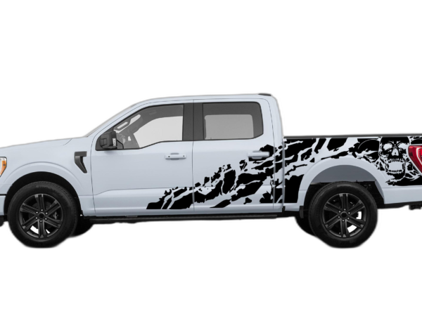 Skull shredded decals graphics compatible with Ford F150