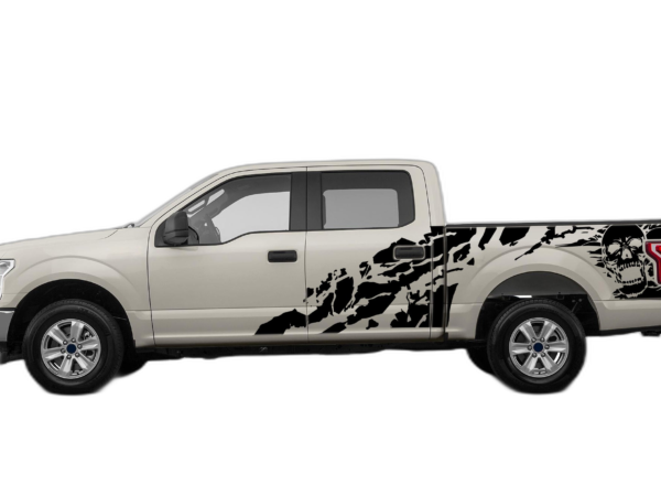 Skull Shredded Decals Graphics for Ford F150 2015-2020