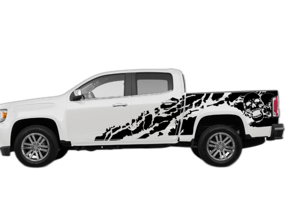 Skull Shredded Decals Graphics for GMC Canyon 2015-2022