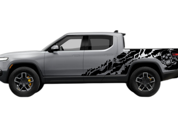 Skull shredded decals graphics compatible with Rivian R1T
