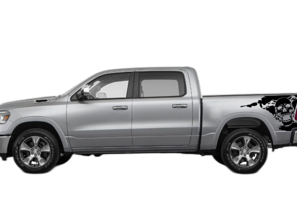 Skull Side Bed Decals Graphics for Dodge Ram