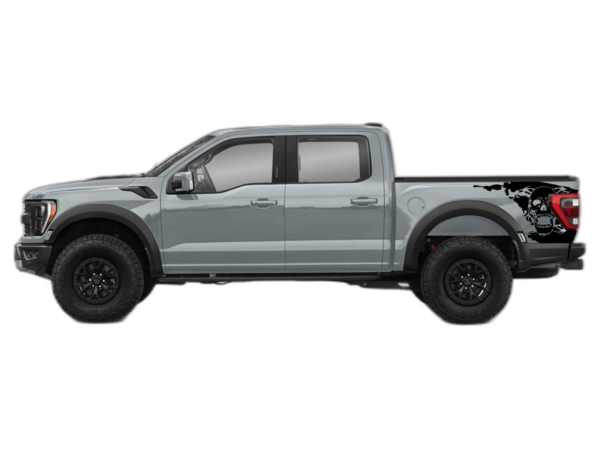 Skull side bed decals graphics compatible with Ford F150 Raptor