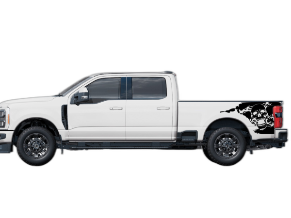 Skull side bed decals graphics compatible with Ford F250