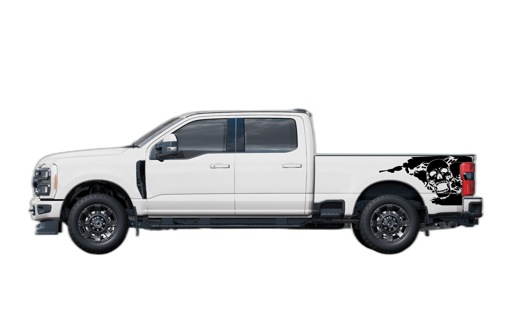 Skull Side Bed Decals Graphics for Ford F250
