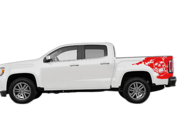 Skull side bed decals graphics compatible with GMC Canyon 2015-2022