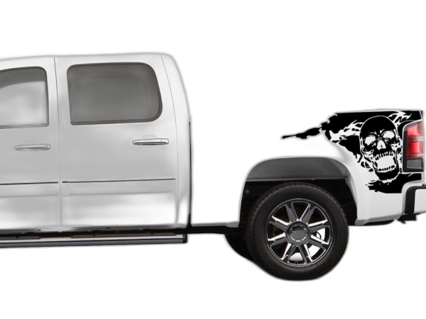 Skull Side Bed Decals Graphics for GMC Sierra 2007-2013