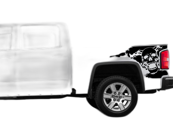 Skull side bed decals graphics compatible with GMC Sierra 2014-2018