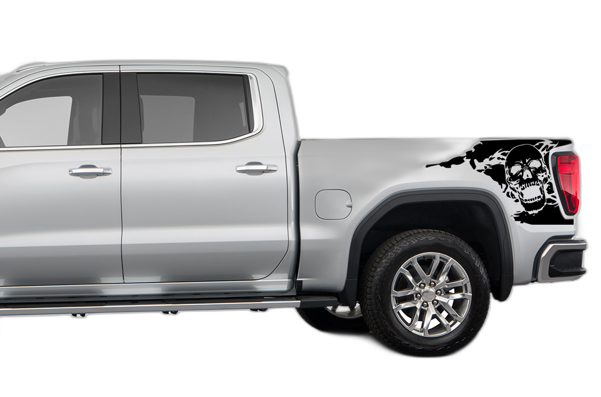 Skull Side Bed Decals Graphics for GMC Sierra