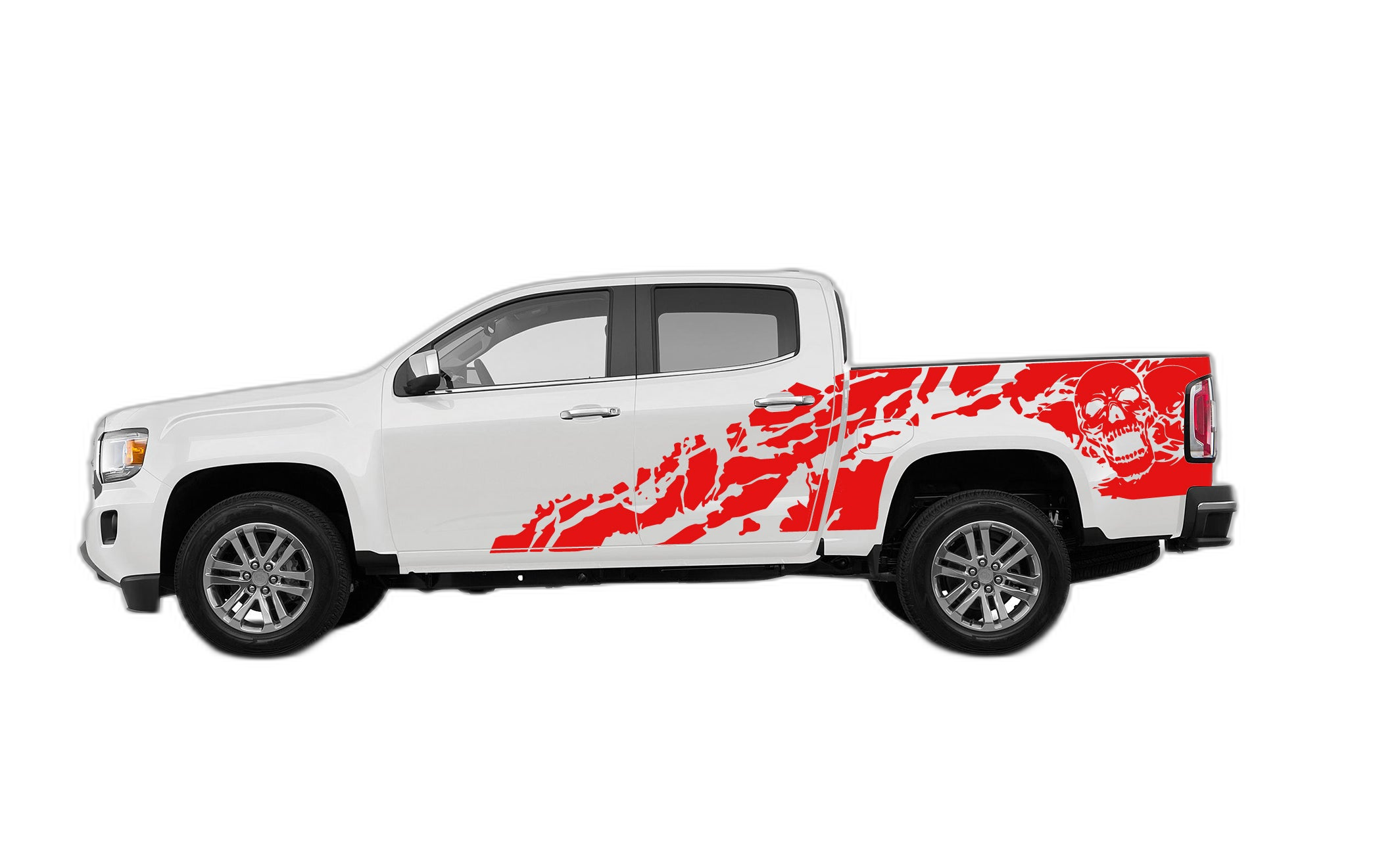 Skull shredded decals graphics compatible with GMC Canyon 2015-2022 - Image 2