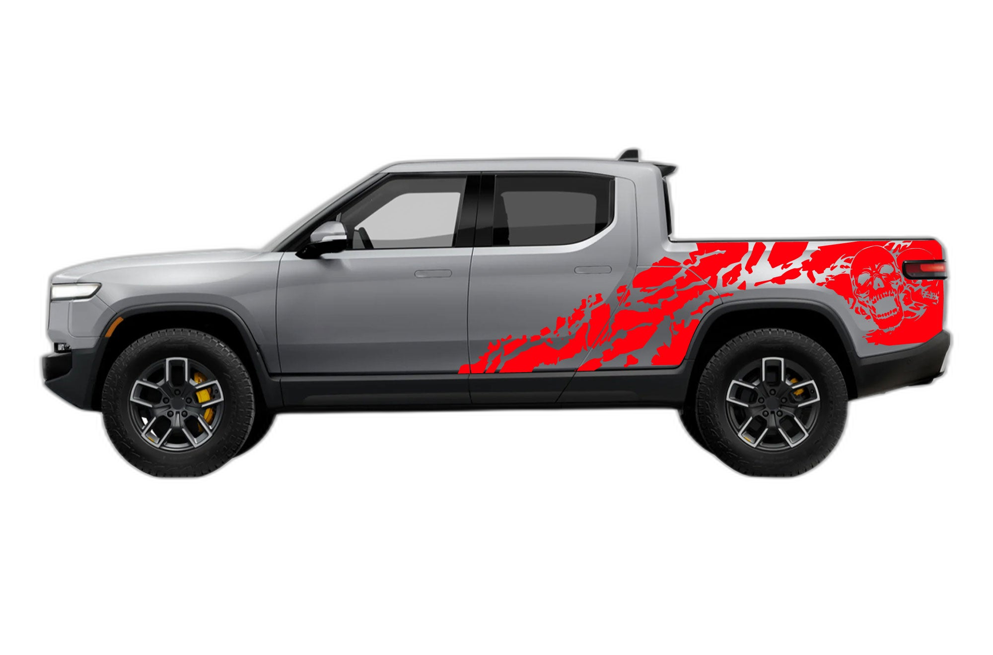 Skull Shredded Decals Graphics for Rivian R1T - Image 2