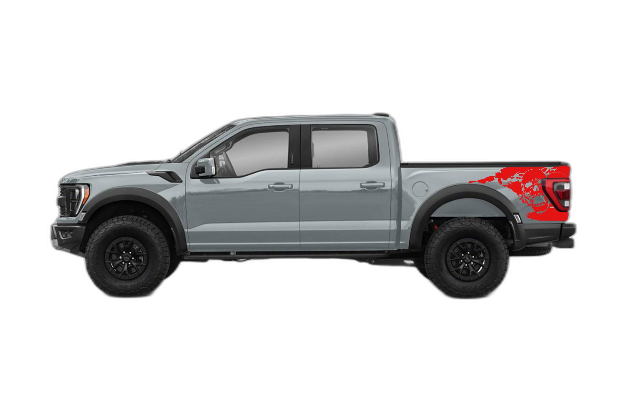 Skull side bed decals graphics compatible with Ford F150 Raptor - Image 2