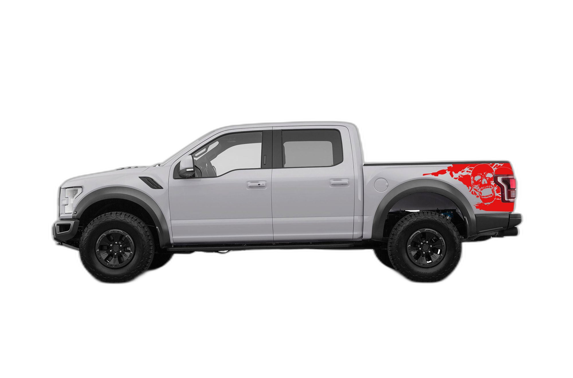 Skull side bed decals graphics compatible with Ford F150 Raptor 2017-2020 - Image 2