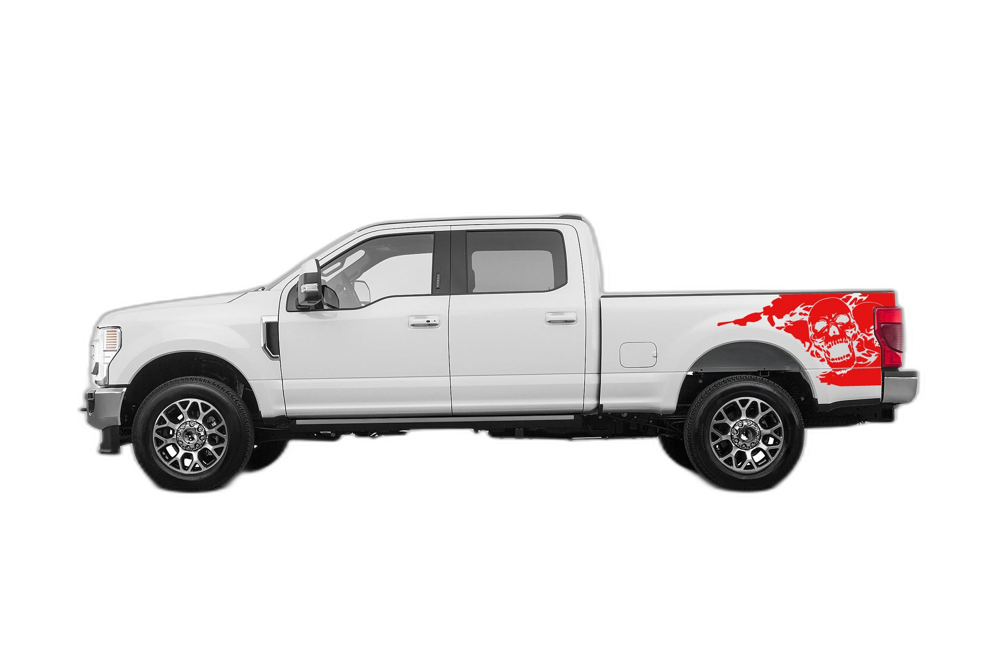 Skull Side Bed Decals Graphics for Ford F250 2017-2022 - Image 2