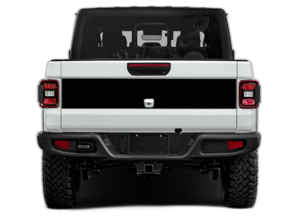 Solid blackout tailgate graphics decals compatible with Jeep Gladiator JT
