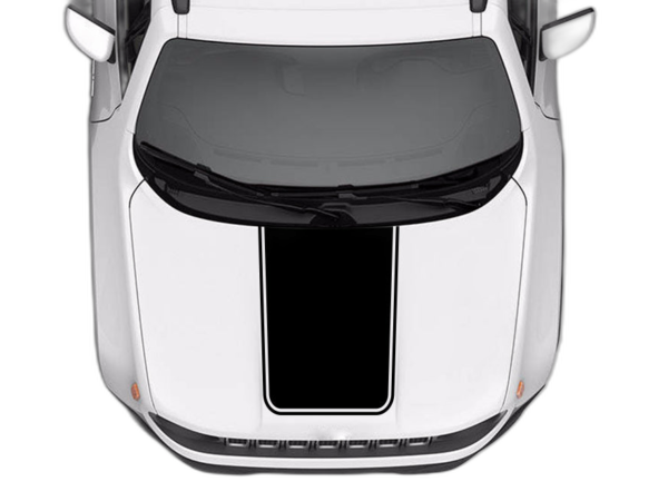 Solid outline hood decals graphics compatible with Jeep Renegade