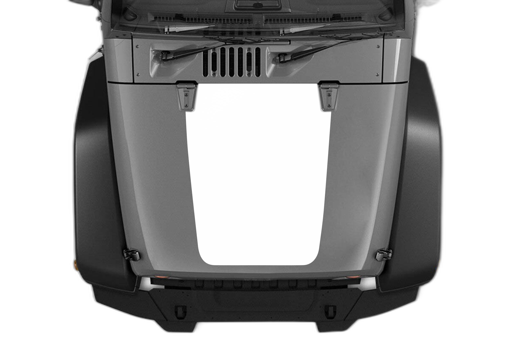 Solid Color Hood Decals Graphics for Jeep Wrangler JK - Image 2