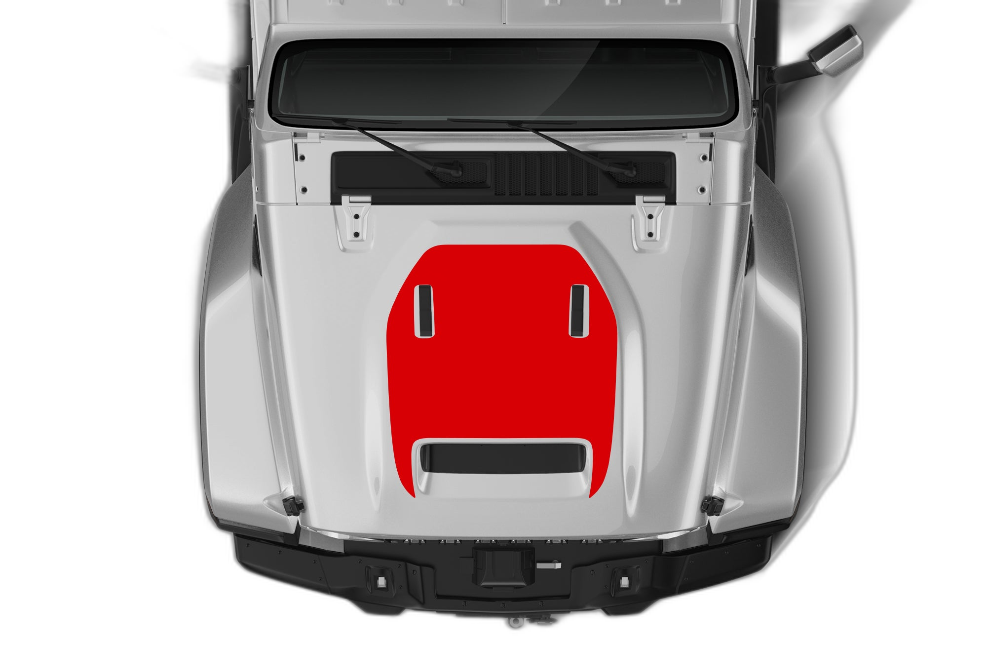 Solid hood graphics decals compatible with Jeep Gladiator JT Mojave - Image 2