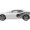 Tattered American flag side graphics, decals compatible with Chevrolet Camaro 2010-2015