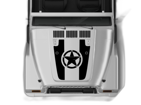 Tattered Star Hood Decals Graphics for Jeep Wrangler TJ