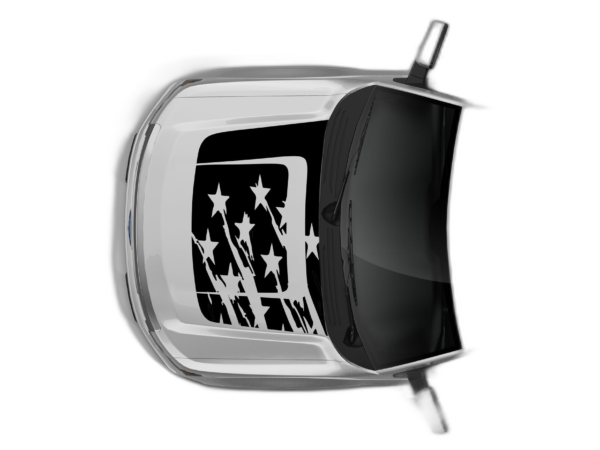 Tattered US Flag Hood and Tailgate Decals Graphics for Ford F150 2009-2014