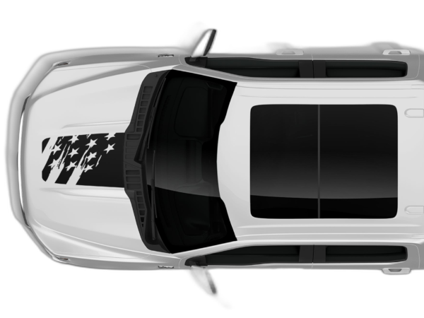 Tattered US Flag Hood Decals Graphics for Ford F150