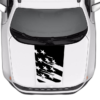 Tattered US flag hood decals graphics compatible with Jeep Renegade