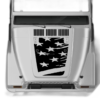 Tattered US flag hood decals graphics compatible with Jeep Wrangler TJ