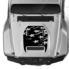 Tattered US flag hood graphics decals compatible with Jeep Gladiator JT Mojave