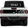 Tattered US flag tailgate graphics decals compatible with Jeep Gladiator JT