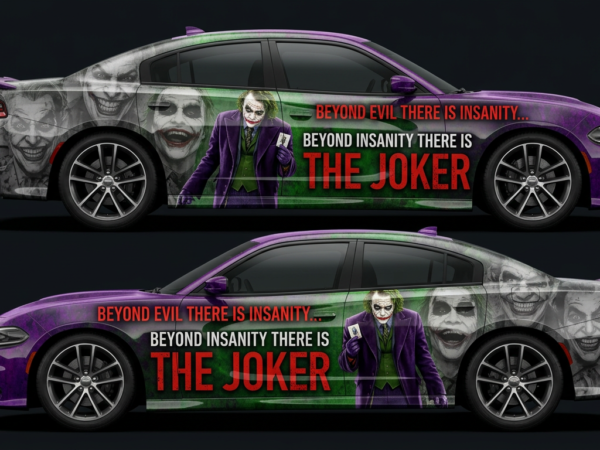 🤡 The Joker Beyond Insanity Car Wrap - Mad Style