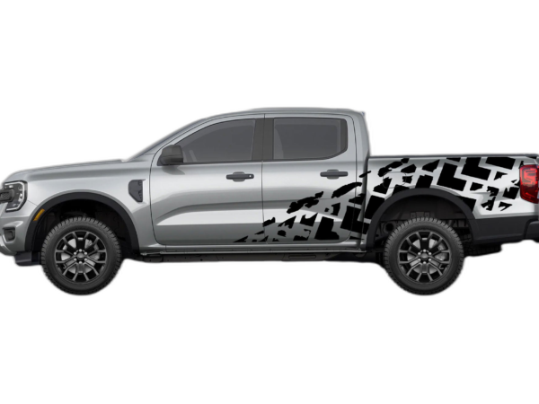 Tire truck decals and side graphics compatible with Ford Ranger