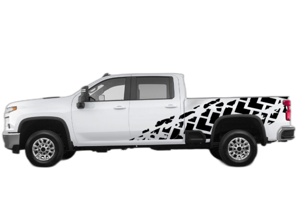 Tire Truck Decals Graphics for Chevrolet Silverado 2500HD