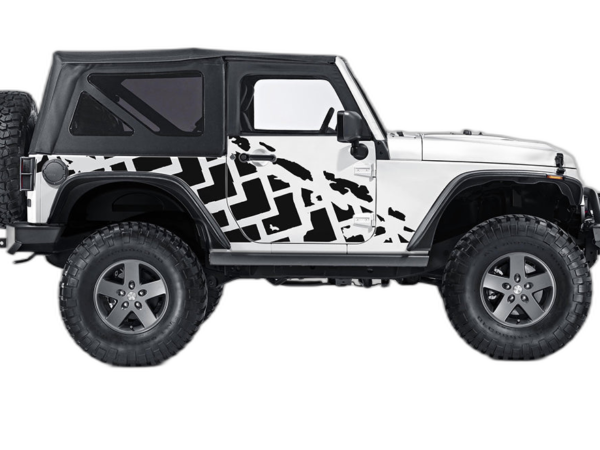 Tire Truck Decals Graphics for Jeep Wrangler JK 2 Doors