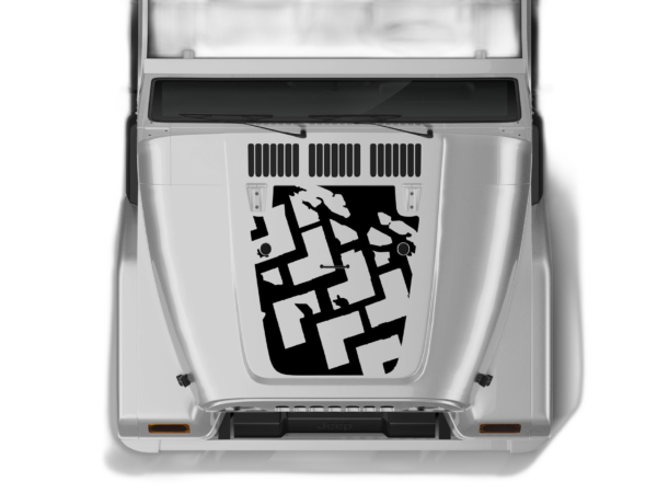 Tire Truck Hood Decals Graphics for Jeep Wrangler TJ