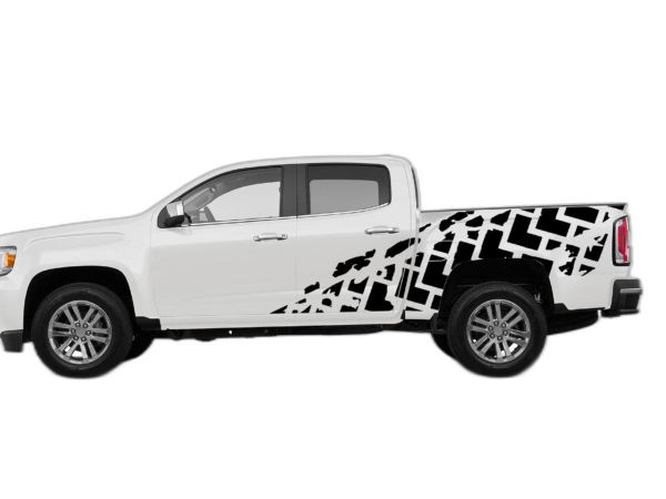 Tire truck side decals graphics compatible with GMC Canyon 2015-2022