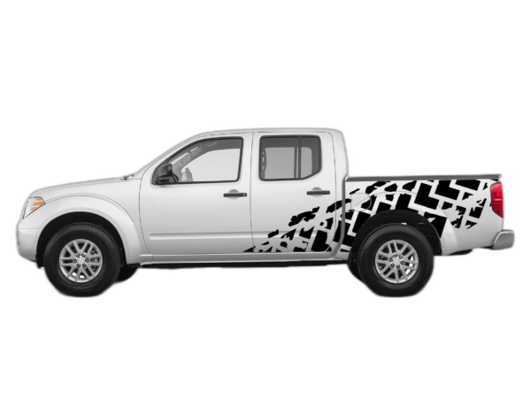Tire truck side decals graphics compatible with Nissan Frontier 2005-2021