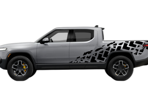 Tire truck side decals graphics compatible with Rivian R1T
