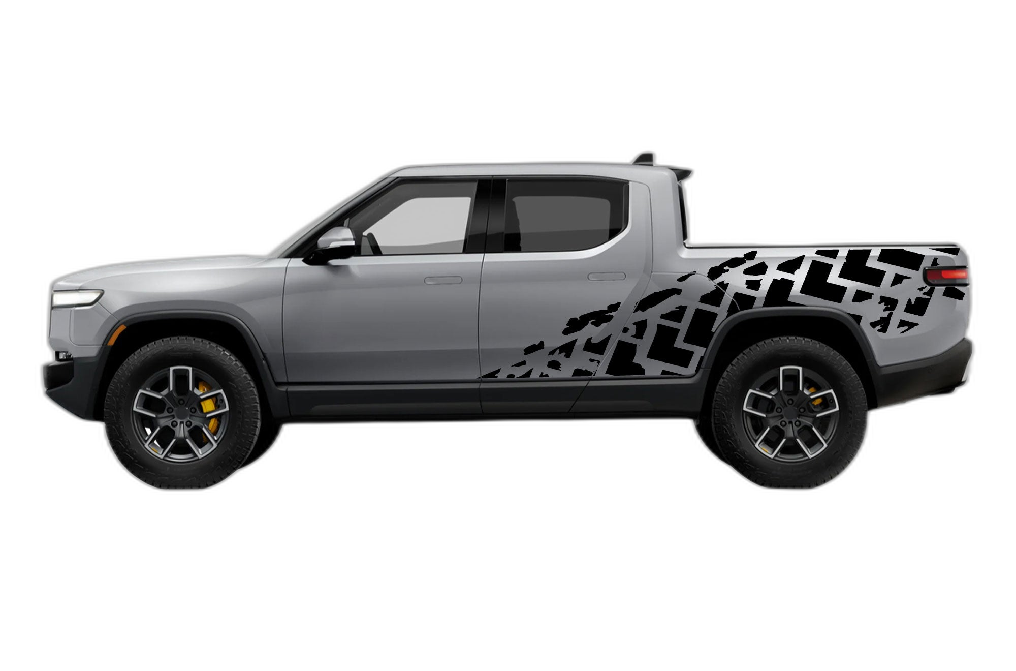 Tire truck side decals graphics compatible with Rivian R1T