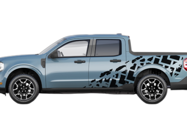 Tire truck side graphics decals compatible with Ford Maverick