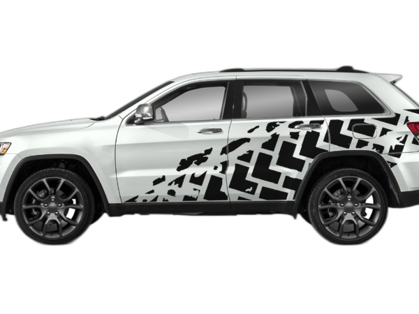Tire Truck side graphics decals compatible with Jeep Grand Cherokee 2011-2021