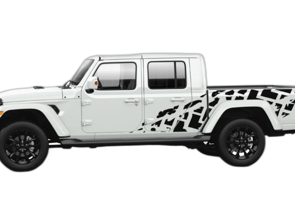 Tire truck side graphics decals compatible with Jeep Gladiator JT