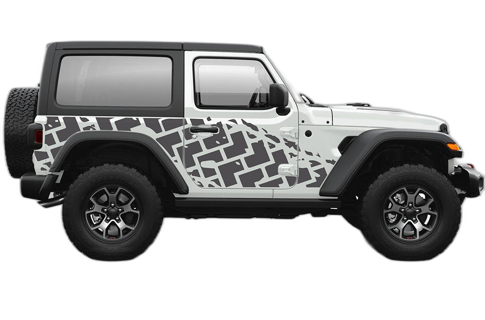 Tire Truck Graphics for Jeep Wrangler JL 2 Doors - Image 2