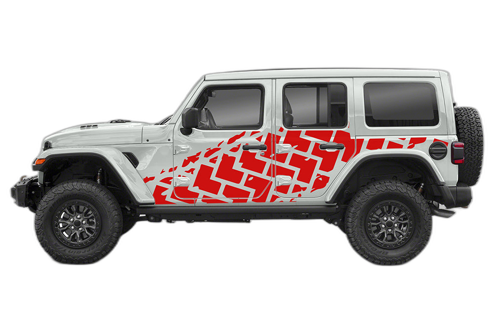 Tire Truck Side Decals Graphics for Jeep Wrangler JL - Image 2