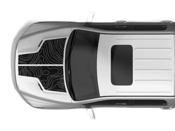 Topographic Hood Decals Graphics for Dodge Ram Rebel