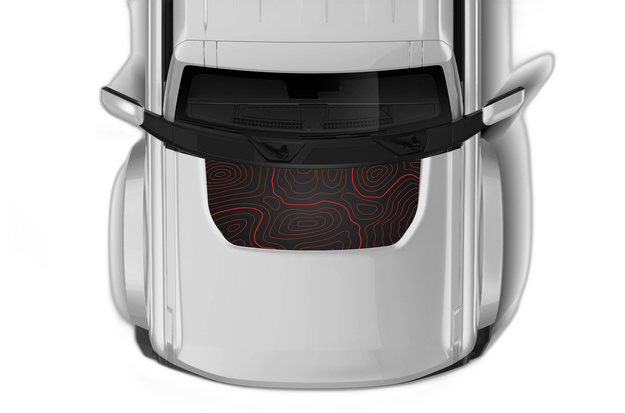 Topographic Print Hood Graphics for Ford Bronco