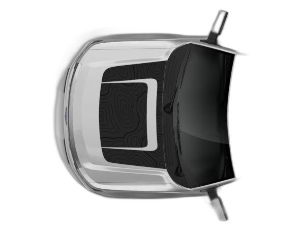 Topographic print style hood and tailgate decals graphics compatible with Ford F150 2009-2014