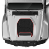Topographic print with outline hood graphics decals compatible with Jeep Gladiator JT Mojave